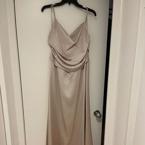Amsale Cody Bridesmaid Dress - Champagne Size 14
